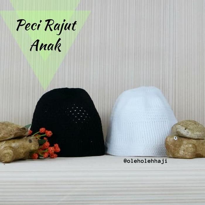Peci Rajut / Kopiah Haji / Peci Rajut Anak Per Kodi (20pcs)