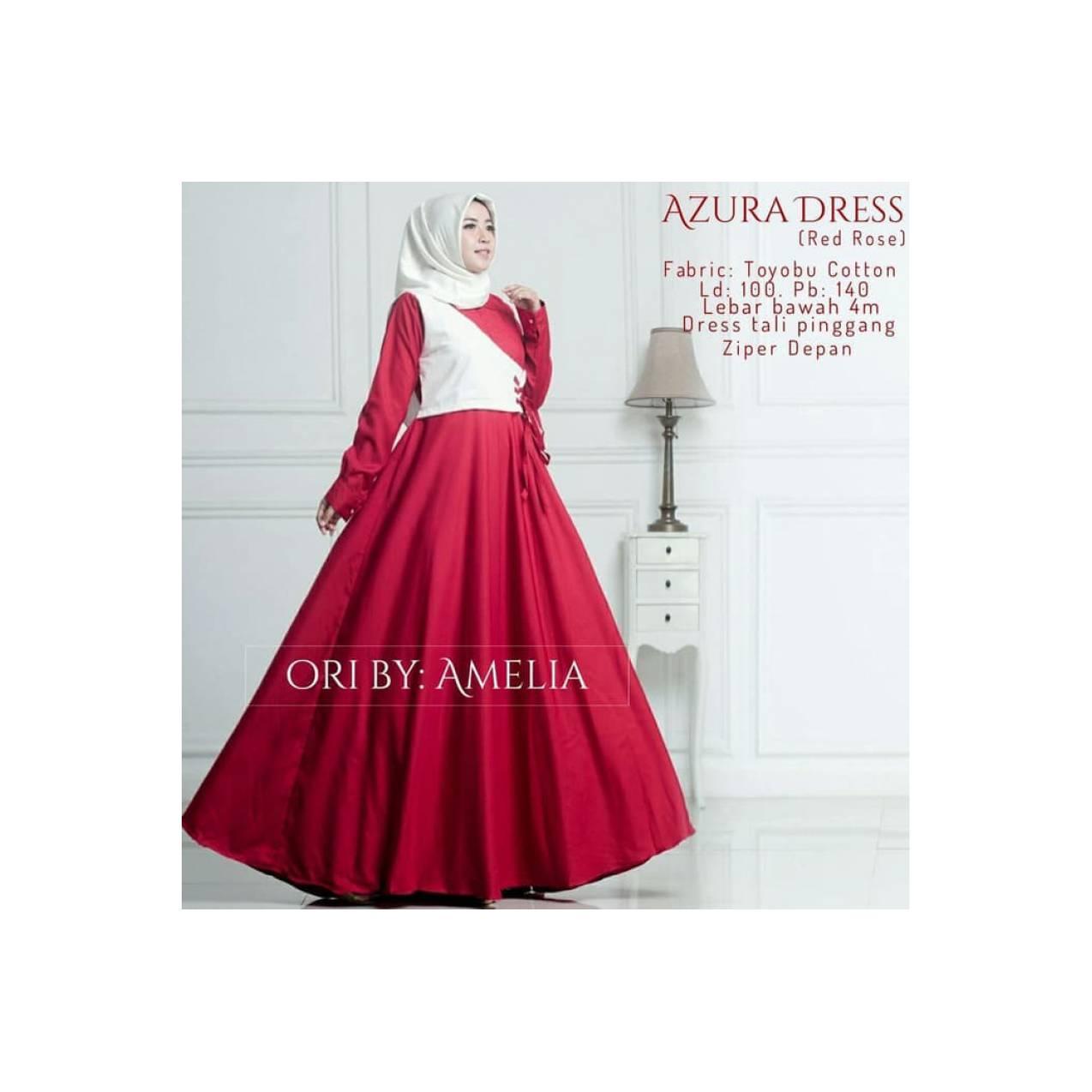 baru azura dres gamis katun jepang toyobo polos adem umbrella