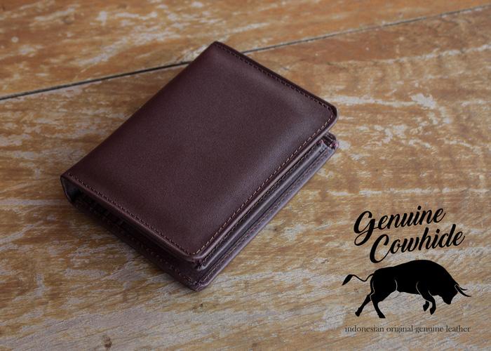 Dompet Kulit pria asli garut dompet kulit dompet pria lipat buku coklat - 100% Kulit Asli - Dompet Pria