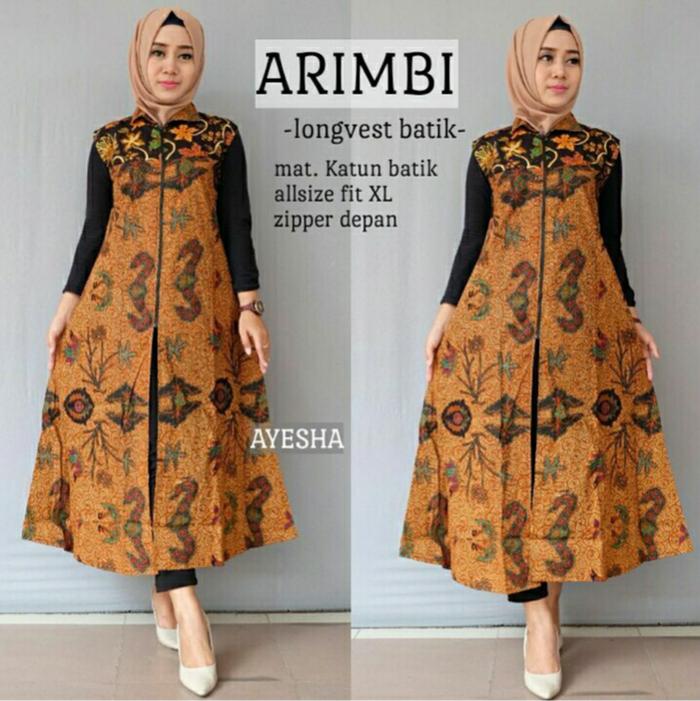 Dress Batik Solo. Long vest Batik Arimbi
