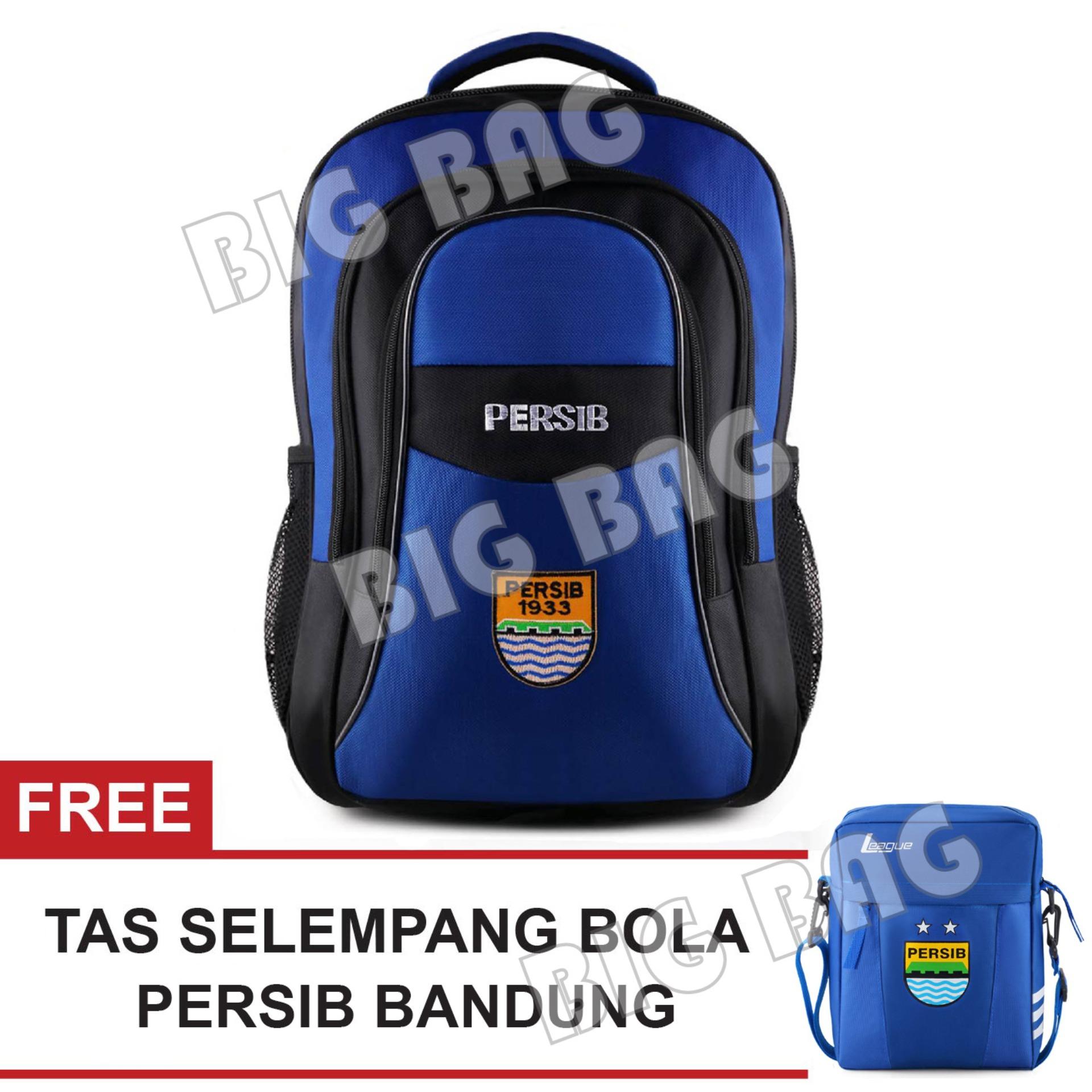 Tas Ransel Bola / Sports Pria Bola Pria Persib 1933 Tas Laptop Backpack - Blue + Raincover + FREE Tas Selempang Bola Pria Persib - League - Blue -  Tas Bola Tas Sepatu Gym Olahraga Tas Sport Sepak Bola Tas Nike Adidas Puma Eiger Bodypack Rei Fila Termurah