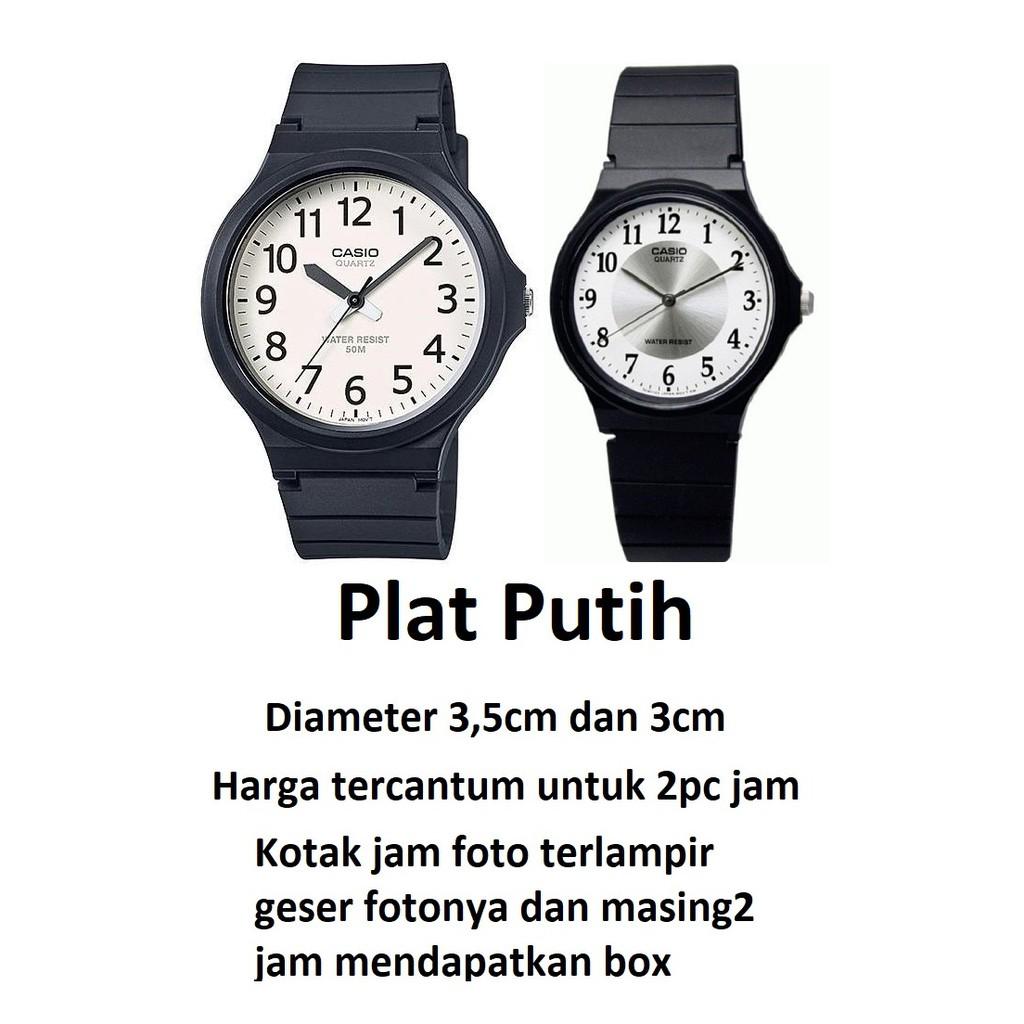 Jam Tangan Couple Terbaru Strap Kulit D7756mo - Wikie 