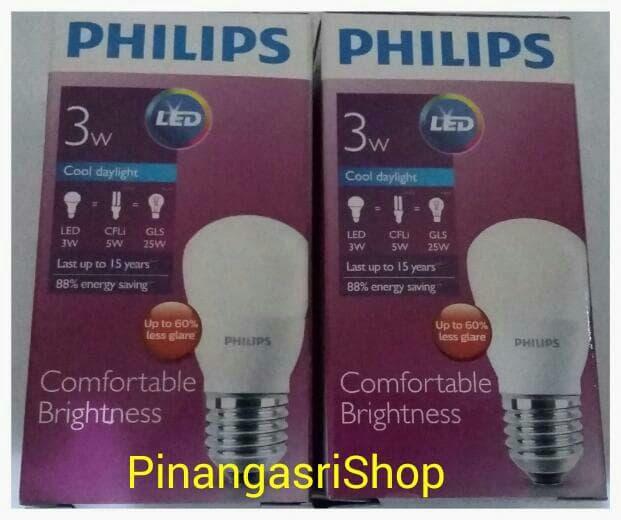 Sedang Diskon!! Lampu Led Philips 3Watt 3W Bukan 4W 5W 6W 7W 9W 10W 11W 13W 14W 18W 20 - ready stock