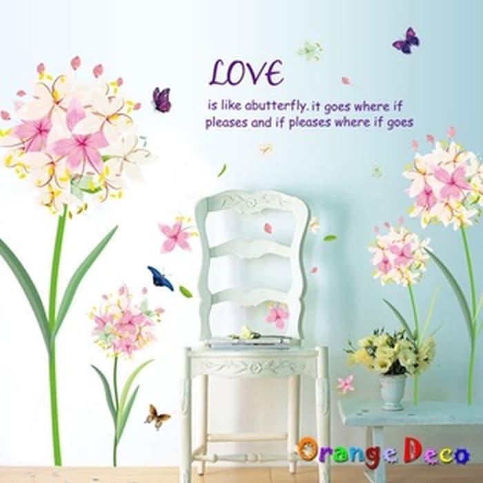 WALLSTICKER/WALL STIKER 60X90-SK9016-CUTE PANDORA FLOWER