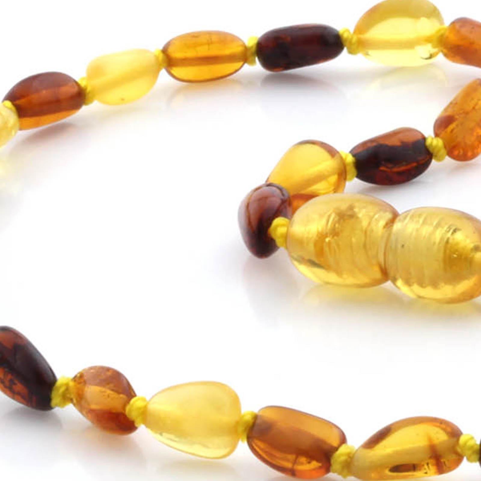 BE119 kalung Amber Pereda Nyeri tumbuh Gigi Bayi.