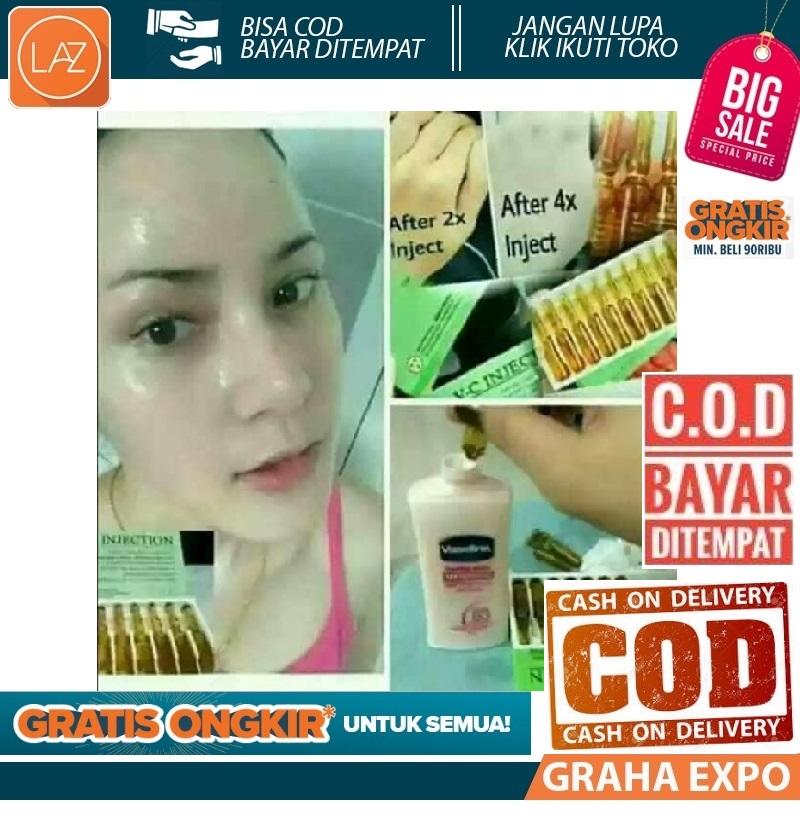 Vc Injection 1 Box Isi 10 Ampul Original 100% Vitamin C Pemutih Tubuh Whitening Sudah Terbukti Khasiatnya Laz COD Graha Expo