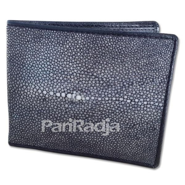 Dompet Kulit Ikan Pari Pria Hitam Polished