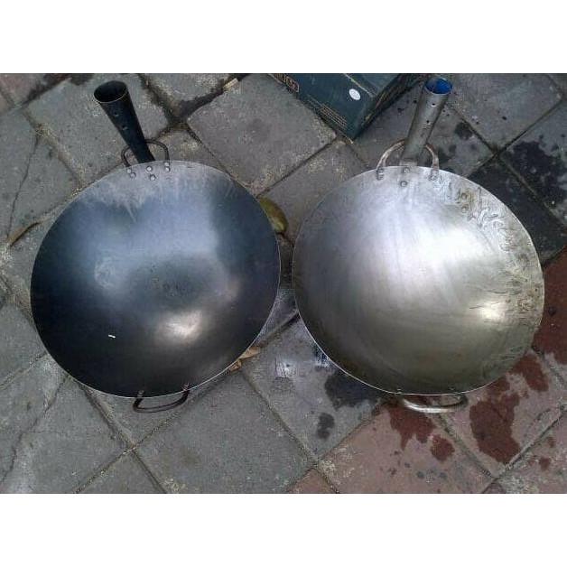 Alat Masak Wajan Kuali Baja Hitam 45 Cm Via Stok Terbatas !!