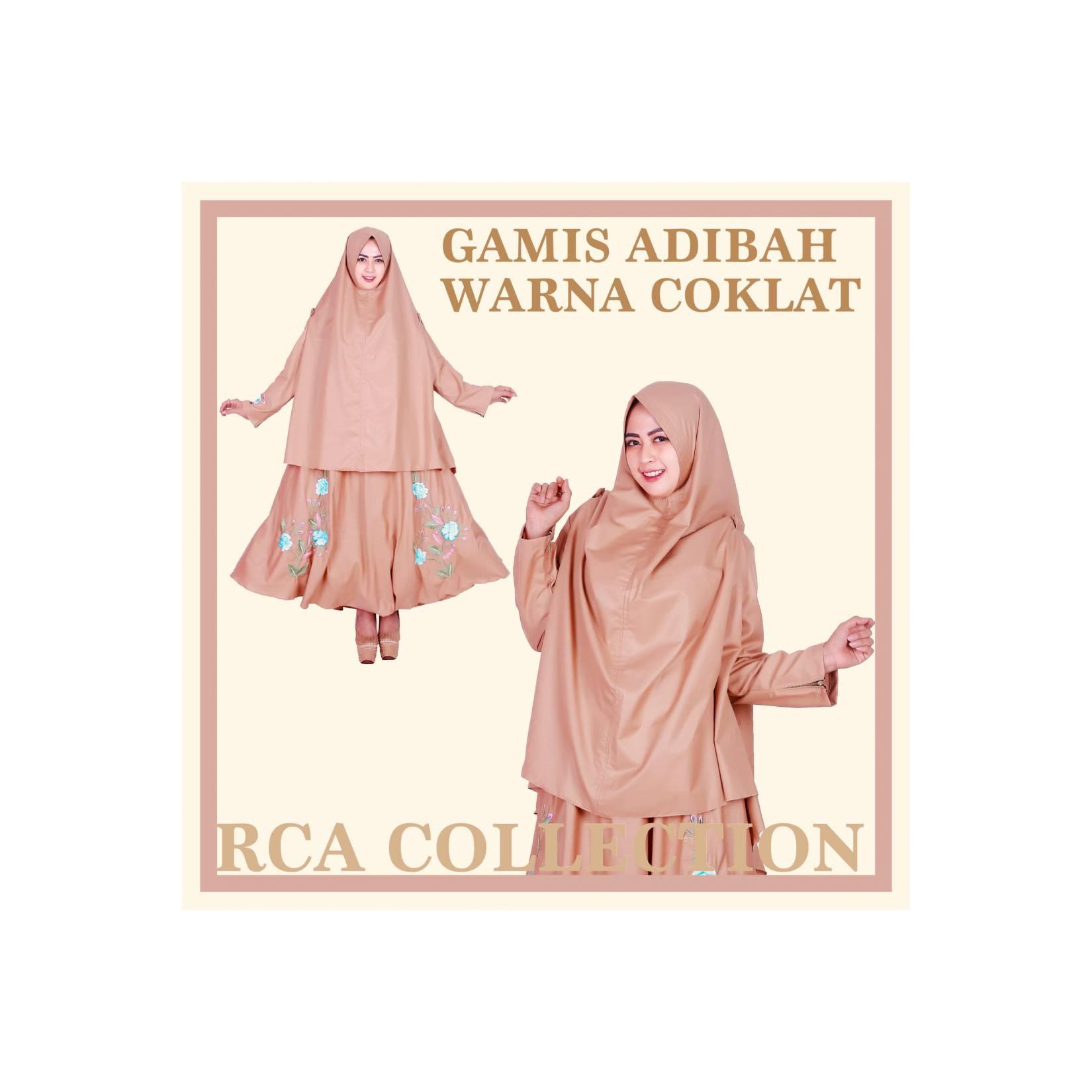Baju Gamis Syari Adibah Dari Bahan Katun Carini