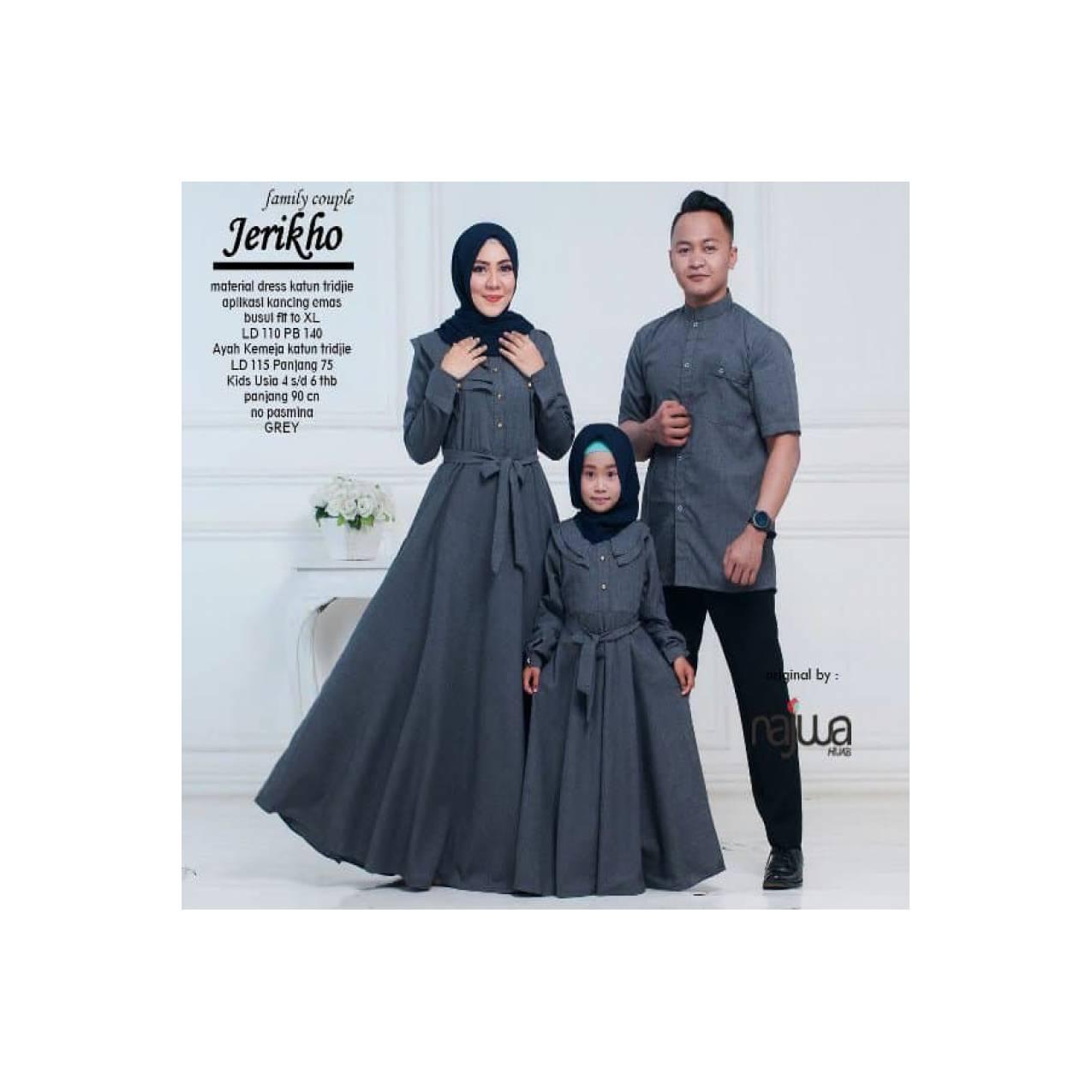 TERLARIS Baju gamis dan kemeja ibu anak ayah jerikho couple family
