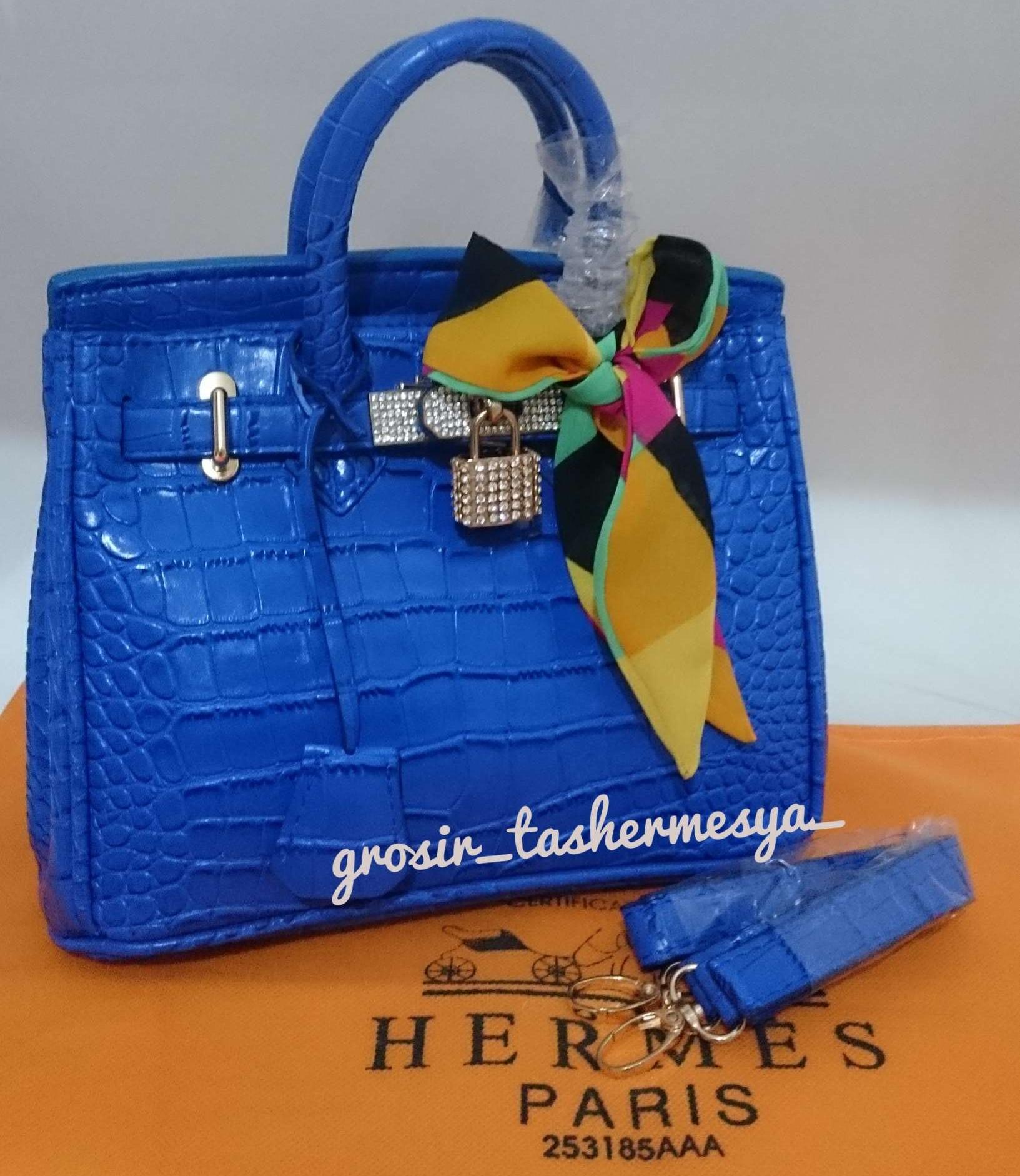 tas fashion wanita import hermes birkin 25 cm croco