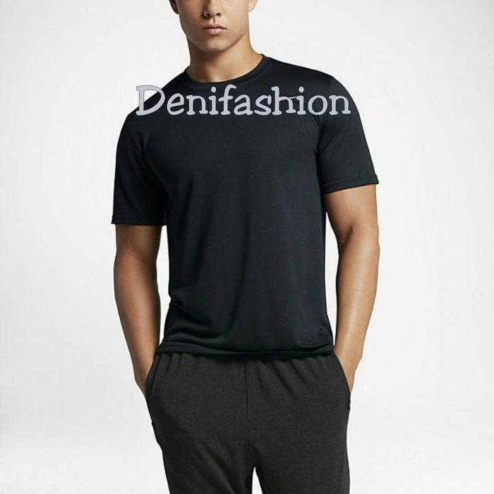 HARGA PROMO!!! KAOS NIKE POLOS HITAM TIDAK ADA TAG KUALITAS 100% ORIGINAL - oREfuc
