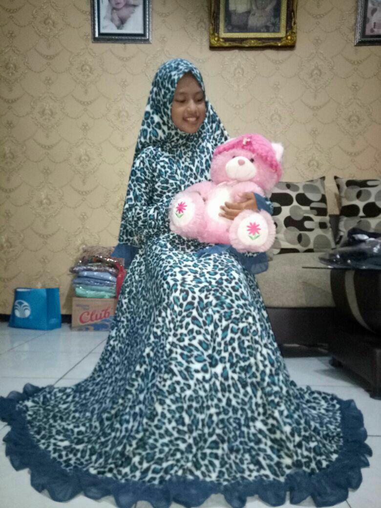Nurulcollection-Baju dress anak perempuan murah/gamis syari anak motif size 9-11tahun