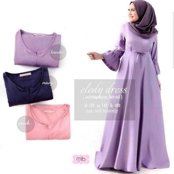 Terbaik Gamis Syari Eledy Dress | Baju Lebaran Muslim Wanita Anak Pria Muslimah Couple Gamis Pesta