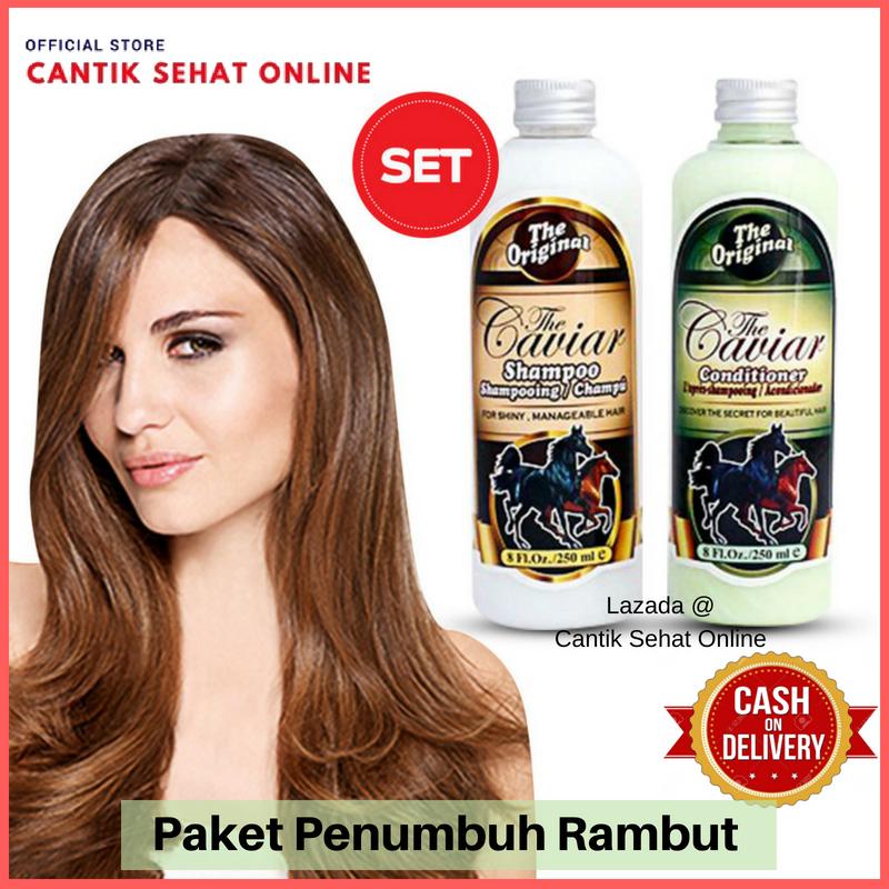 Paket Penumbuh Rambut CAVIAR Original ( Shampo & Kondisioner ) / The Caviar Shampoo / Shampo Kuda / Shampoo Kuda / Sampo Kuda / Penebal Rambut / Penyubur Rambut / Penumbuh Rambut Botak /