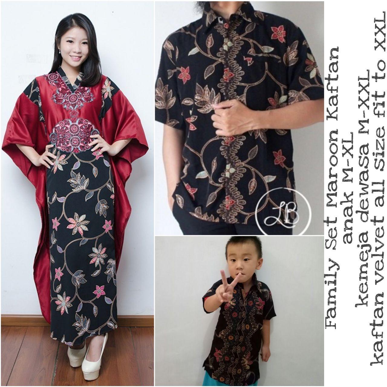 Miracle Couple Family Yoseva Dress Maxi Gamis Jumbo Dan Kemeja Batik Ayah Anak