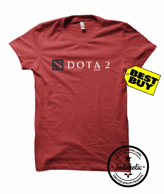 Indoholic Apparel Kaos Distro Dota 2 Baju Pria Bandung Lengan Tangan Pendek Raglan Reglan Muslim Moslem Premium Lebaran Gildan Murah Keren Wanita Anime