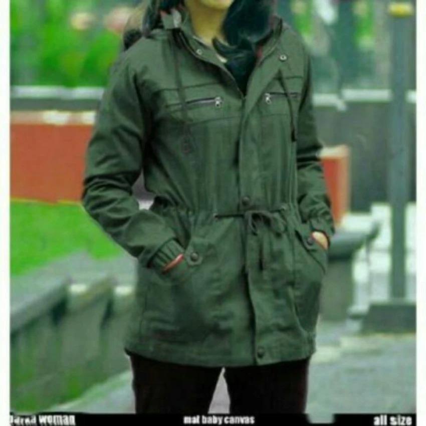 Jaket Parka Kanvas Bolak Balik Wanita/Pria BBS