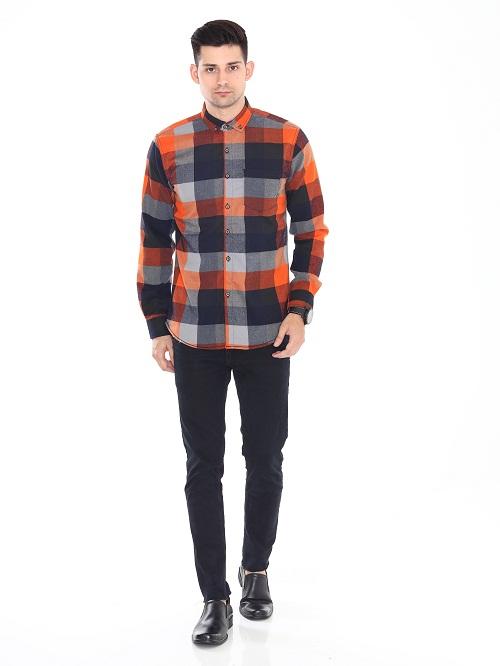 Kemeja Flanel Oxford Fashion Pria BISA BAYAR DI TEMPAT COD
