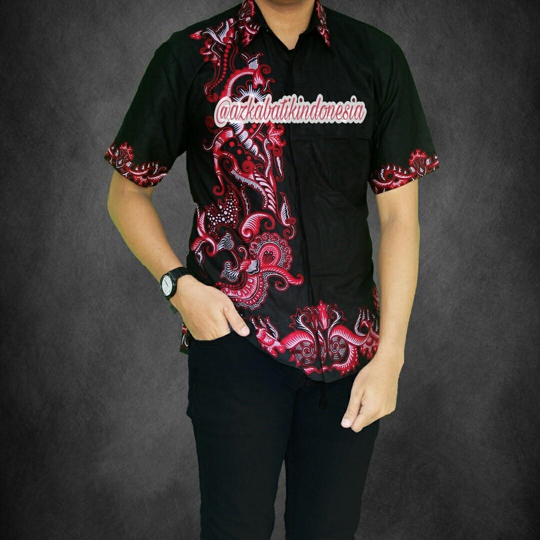 Baju Batik Pria Casual TerbaruKemeja Batik Pria Modern Terbaru Hem Batik Pria Kombinasi Seragam Batik Pria Terbaru Azka Batik