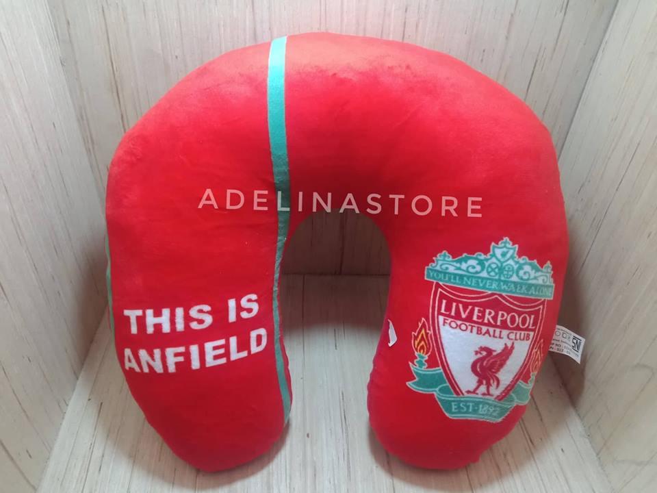 Bantal Leher Bantal Kepala Bantal Leher Mobil Bantal Santai Bantai Keren Bantal Lucu Bantal Imut Bantal Karakter Motif Europa Club Liverpool Sangat sangat Halus dan Lembut Tidak Mudah Kempes High Quality - Merah