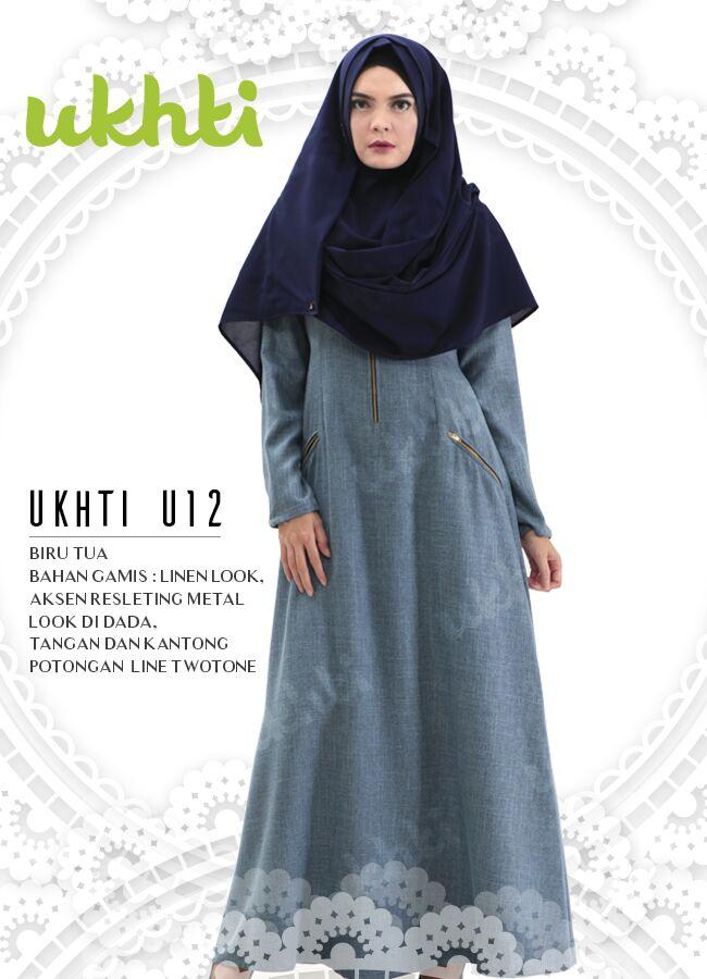 Gamis Linen Ukhti U12 ukuran S,M,L