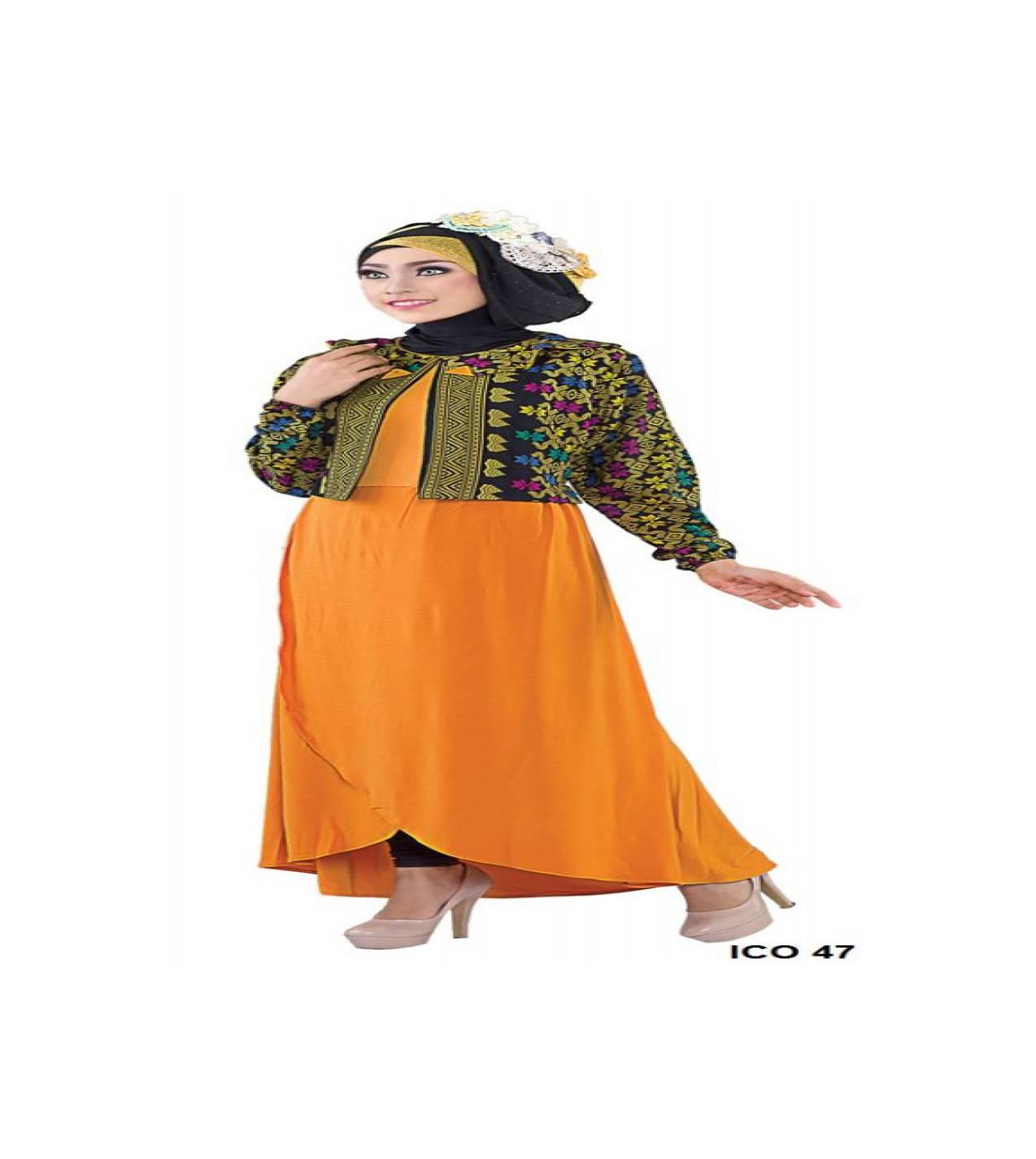 GFP - Gamis Dewasa Jersey Batik Batik Kuning ICO 47
