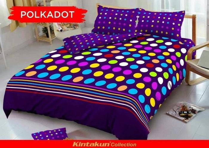 Terbaru!! Bedcover Kintakun D'Luxe 180 X 200 Polkadot - ready stock