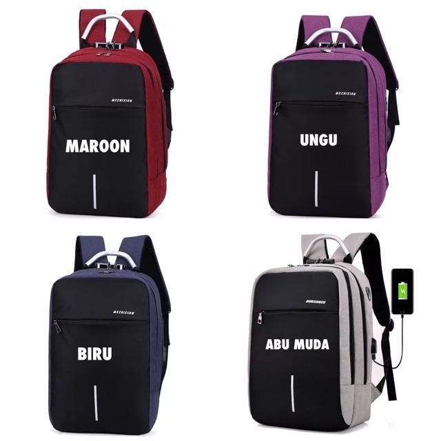 Tas Ransel Anti Maling Import Batam TIM 302 Smart Backpack, Tas Mudik Laptop & Travel Import