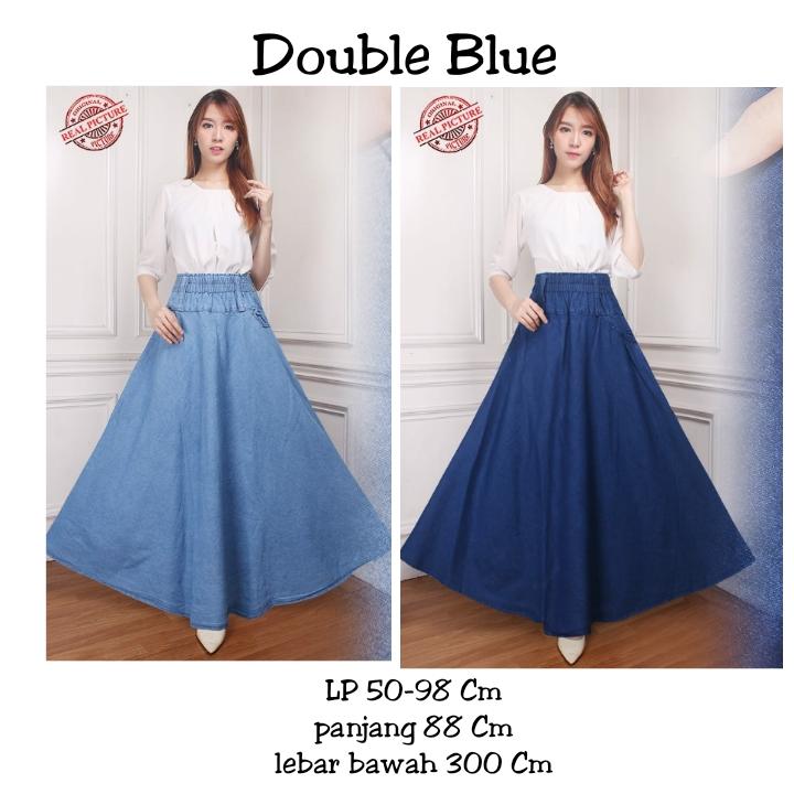Miracle Rok Payung Nandara Rok Maxi Jeans Wanita