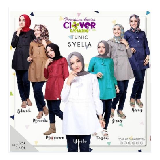 BAJU ATASAN WANITA REMAJA Muslim BLUS Dewasa Simple MODIS Tunik Syelia