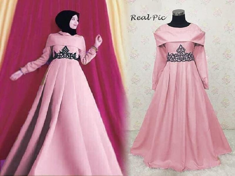 121375 GAMIS PESTA NIARA PINK MUDA