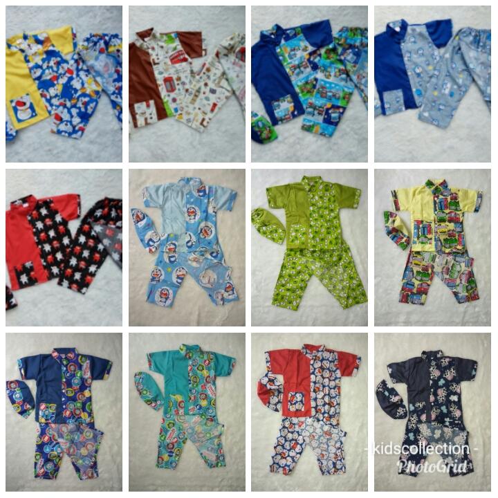 Baju Sarkoci Anak / Setelan Baju Muslim Koko Anak