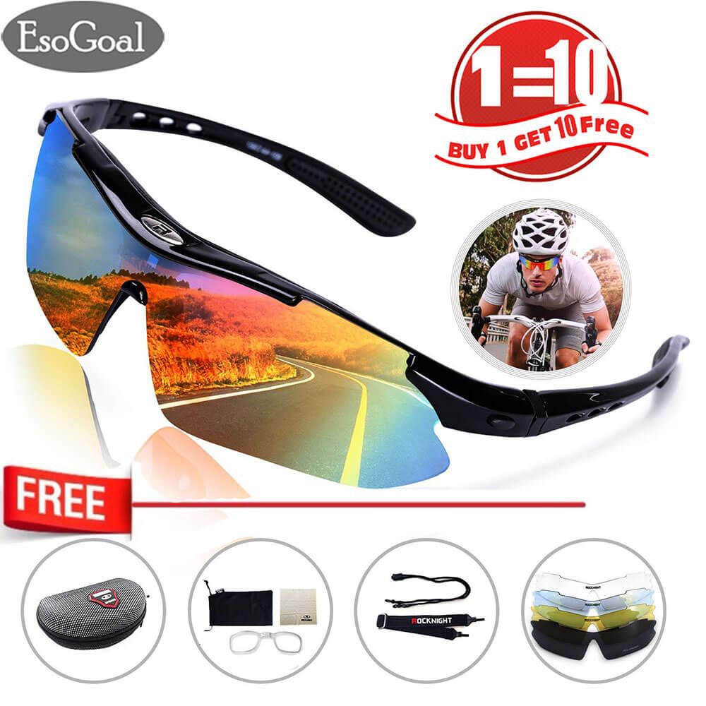 JvGood Kacamata Olahraga Outdoor Sepeda Motor Outdoor Bike Sport Sunglasses Dengan 5 Lensa