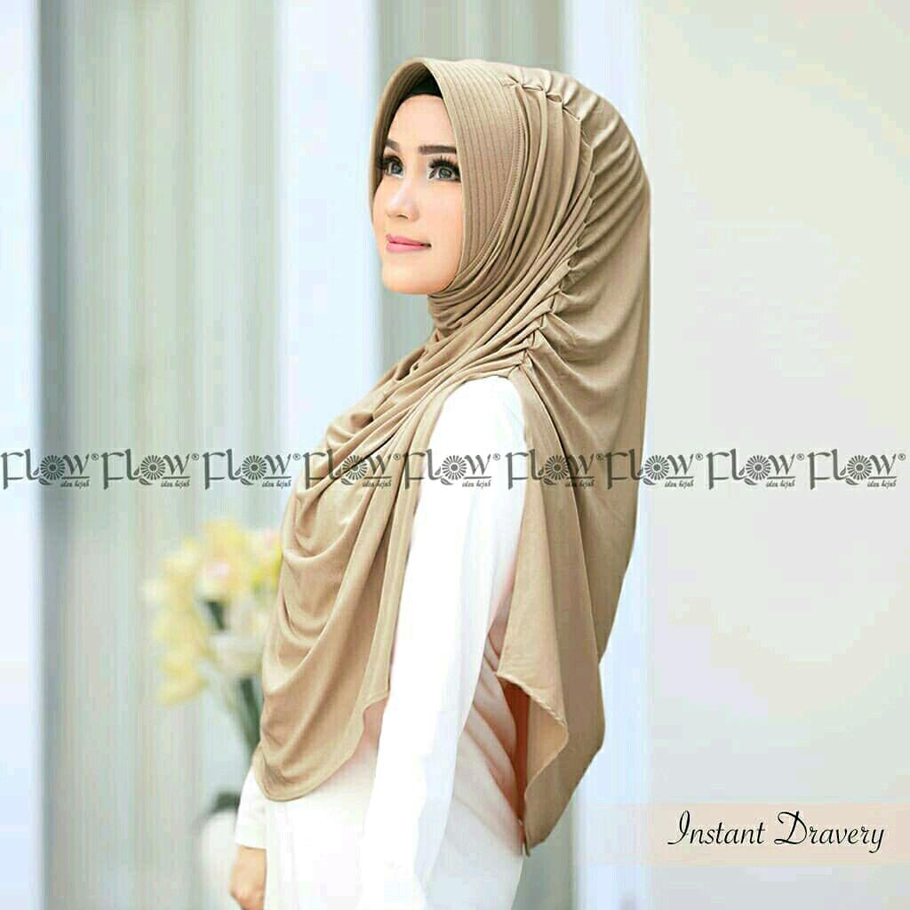 Jilbab Instan Murah Dravery Idea Mocca Khimar Terbaru Pashmina Grosir Daily Jumbo