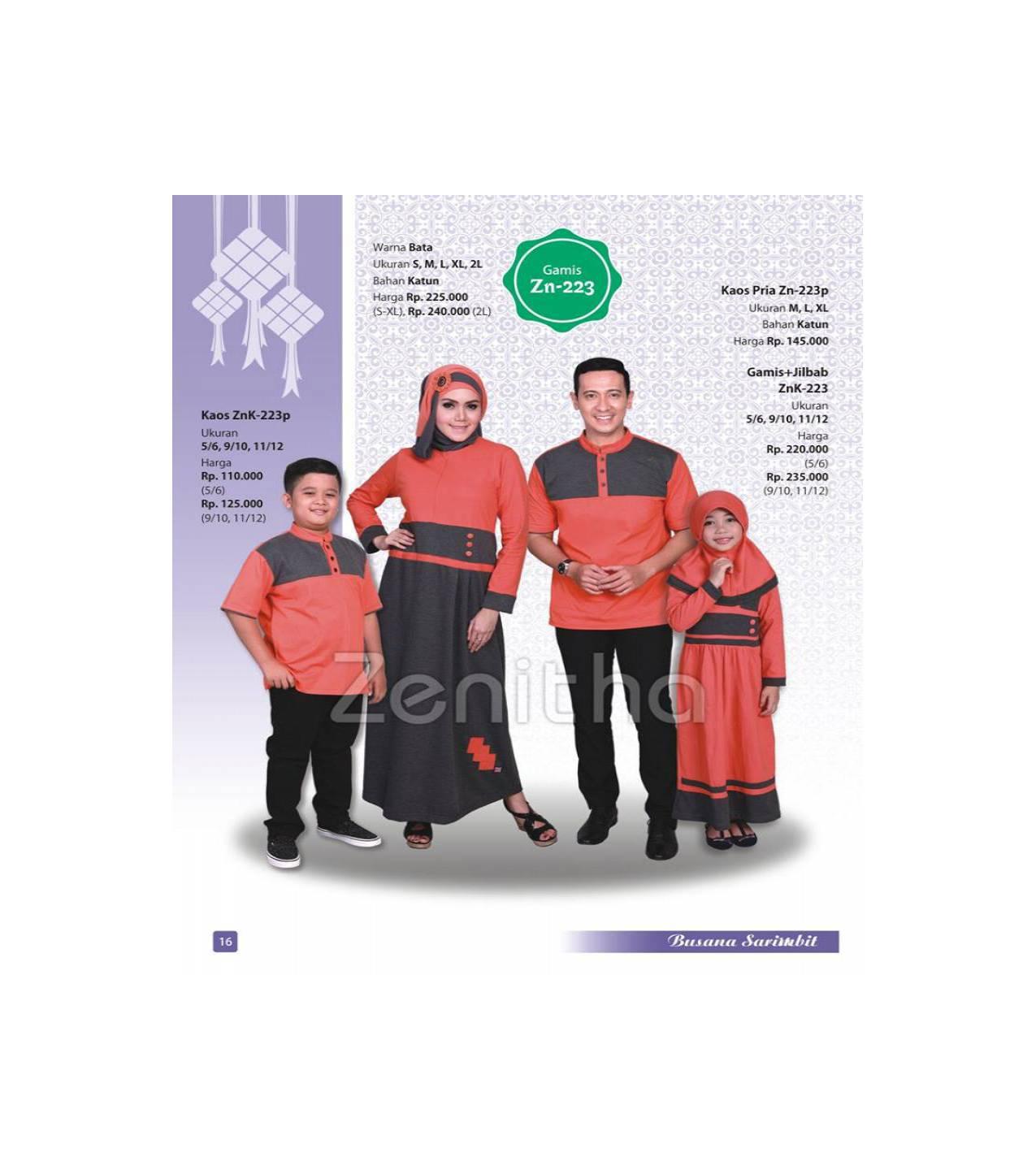 Zenitha Zn-223/Busana Muslim Keluarga/Busana muslim couple,sarimbit