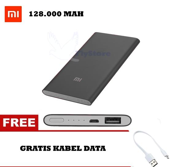 Xiaomi Power Bank Slim 128000 mAh Fast Charging - Mi Power 2nd Gen Slim