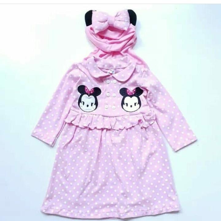 Gamis Anak karakter lucu baju lebaran kekinian Baju Anak Bayi Cewek Perempuan terbaru