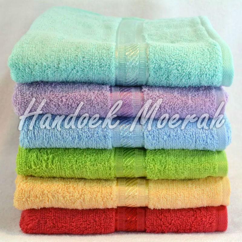 HM Handuk Merah Putih Dewasa (70 x 135) / Handuk mandi / Handuk wajah / Handuk Murah / Handuk