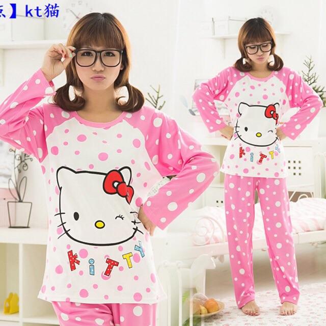 Damai Fashion - Piyama Murah Polkadot Kitty Pinky Tanah Abang