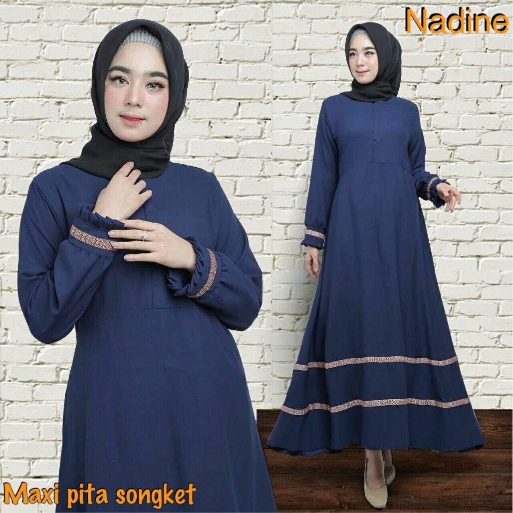JC - MAXI MUSLIMAH NADIENE (REAL PICT ) / GAMIS MUSLIMAH / SYARI MUSLIM WANITA