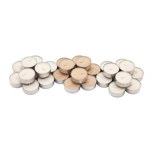 IKEA SINNLIG Lilin Kecil Beraroma - Kenikmatan vanili / vanila, alami