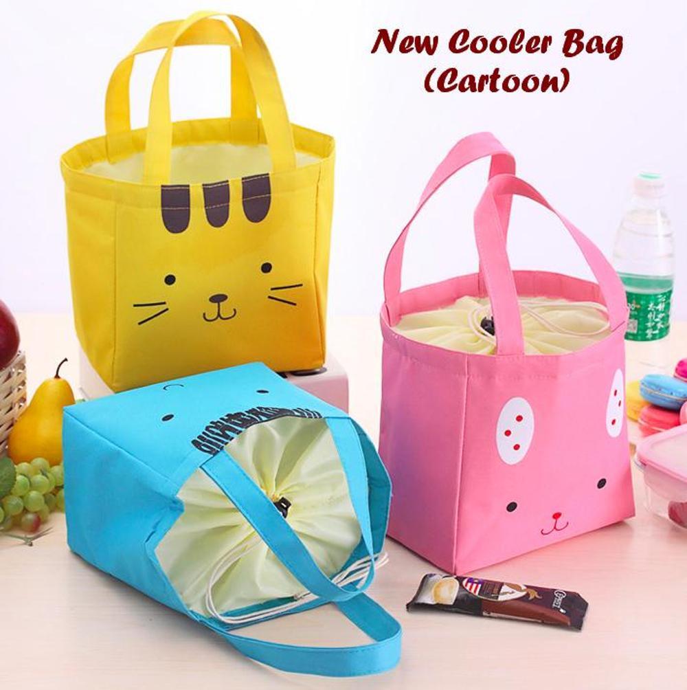 Serba Grosir Murah Tas Bekal Animal Cute Face - Pink