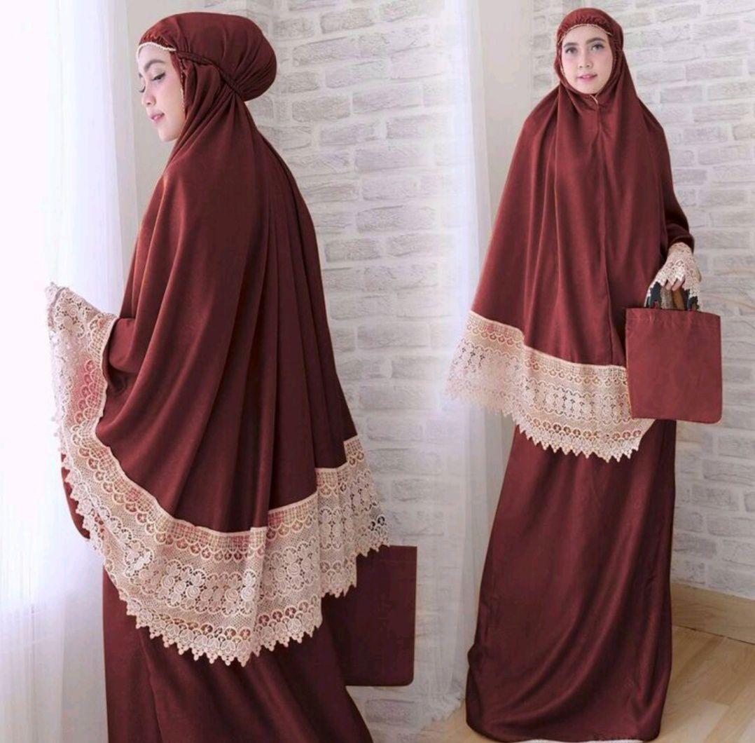 mukena dewasa muslimah hijab semi sutra