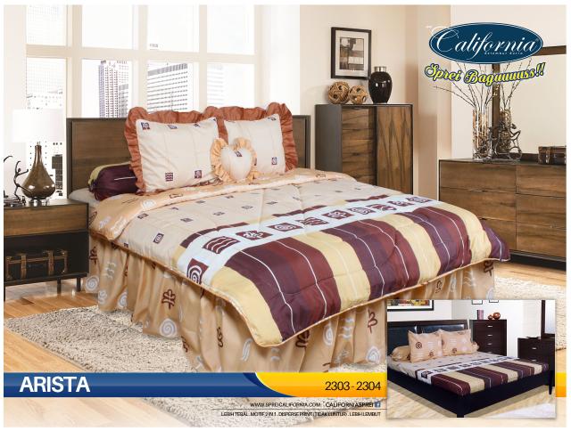 Promo BED COVER SET CALIFORNIA KING 180X200 ARISTA / SPREI BEDCOVER SET Diskon