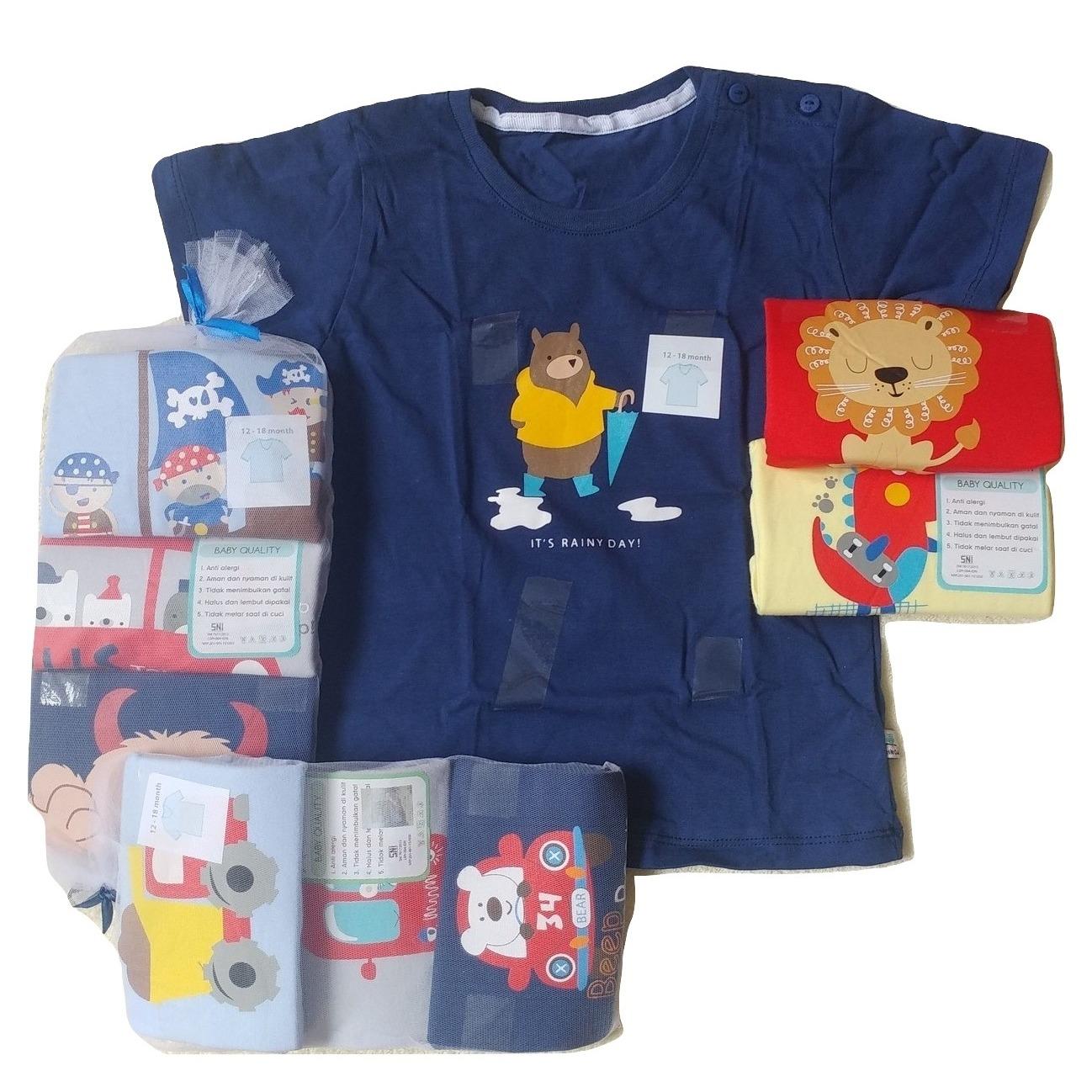 Jelova Angela 3sett Baju Oblong Fashion 12-18 Months - UNISEX MixColour