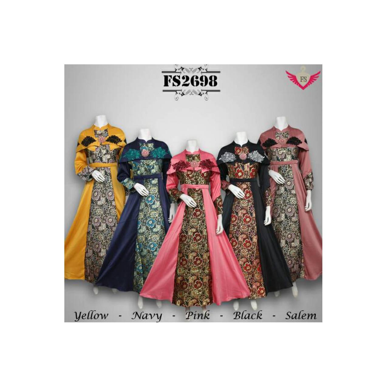 gamis busana muslim maxi dress jubah abaya kaftan batik baju pesta