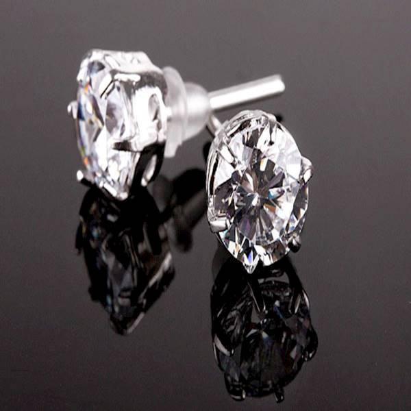 Anting Perak EMAS PUTIH ASLI KOREA - EAR 006K (Garansi 6 Bulan)