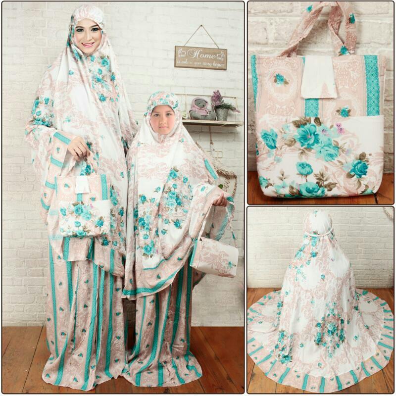 RULIVA - COUPLE IBU ANAK MUKENA BALI IBU DAN ANAK MUKENA CANTIK SARUNG MUKENA WANITA PERALATAN SHOLAT MUKENA KATUN RAYON IBU DAN ANAK MEIDA TOSCA
