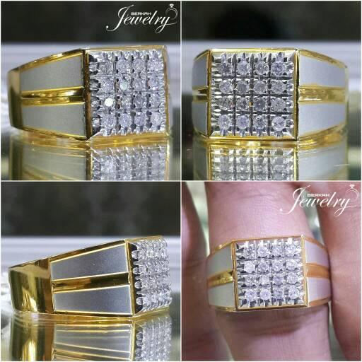 Cincin Berlian Eropa NATURAL DIAMOND Ring Emas Kuning